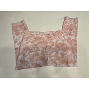 Time and Tru Women's Pink White Tie Dye Legging Athletic Pants Size L